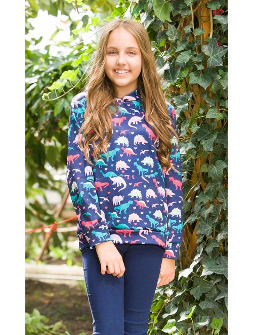BFUSTYLE Girls 3D Print Pullover Hoodies with Pocket Kids Hooded Sweatshirt Size 4-14