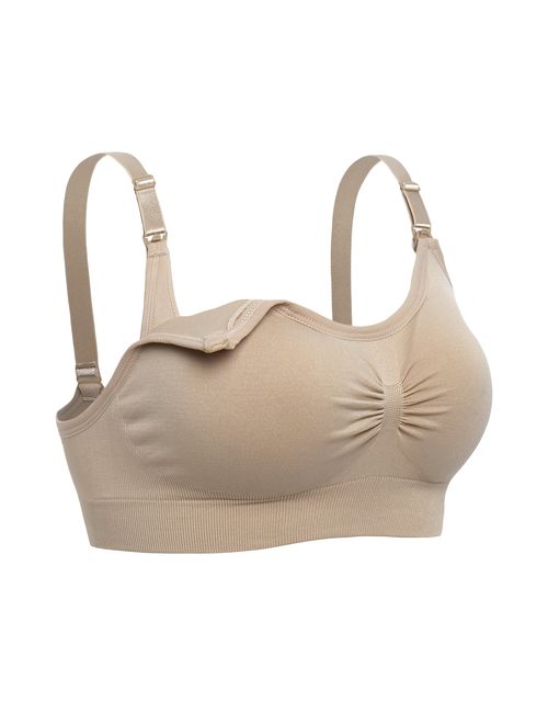 Lataly Womens Sleeping Nursing Bra Wirefree Breastfeeding Maternity Bralette Pack of 5
