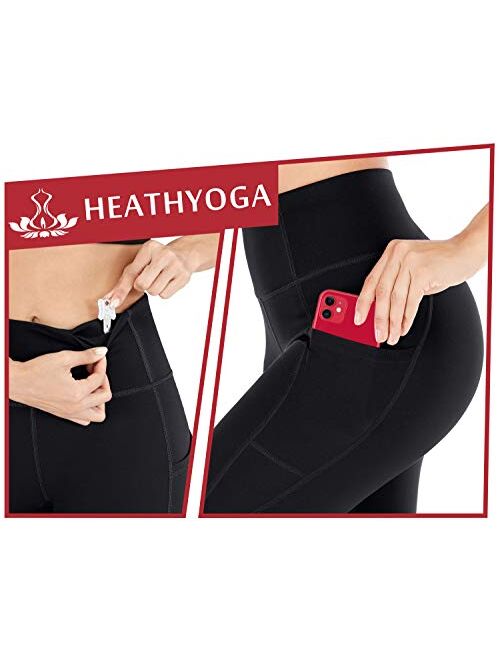 Heathyoga Yoga Pants with Pockets Extra Soft Squat Proof Leggings With Pockets