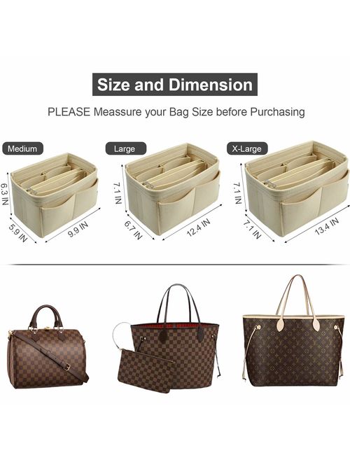 Purse Organizer Insert, Handbag & Tote Organizer, Bag in Bag, Perfect for Speedy Neverfull and More