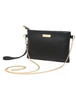 Aitbags Soft PU Leather Wristlet Clutch Crossbody Bag with Chain Strap Cell Phone Purse