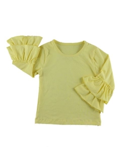 Wennikids Little Girls' Long-Sleeve Ruffle T-Shirt