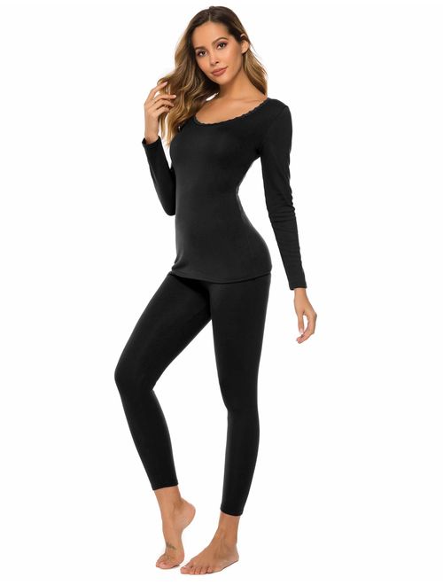 Long Johns For Women Thermal DEVOPS Women's Thermal Underwear Set