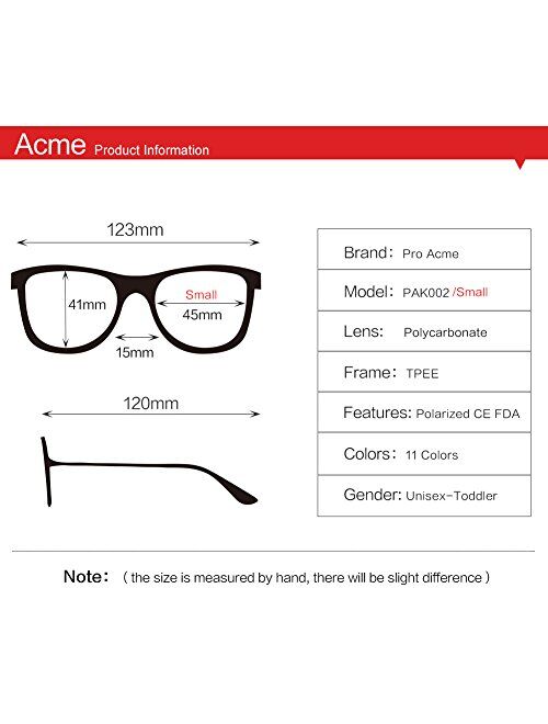 Pro Acme TPEE Rubber Flexible Kids Polarized Sunglasses 