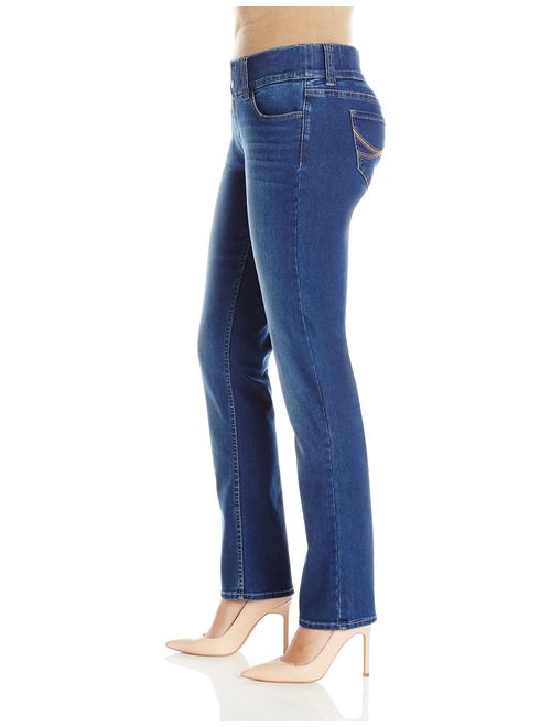 Lee Riders Riders by Lee Indigo Women's Pull-On Waist Smoother Straight-Leg Jean