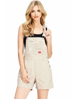 Revolt Women's Juniors Classic Twill Short Overalls