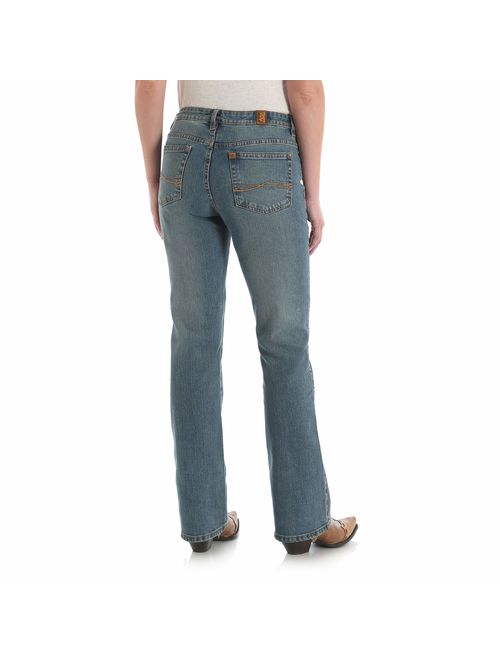 Wrangler Women's Aura Instantly Slimming Mid Rise Boot Cut Jean