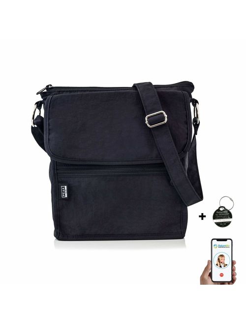 Travel Crossbody Purse - Hidden RFID Pocket - Includes Lifetime Lost & Found ID
