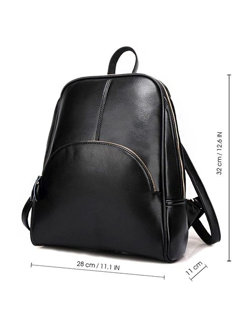 ELOMBR Women Backpack Purse Ladies Casual Shoulder Bag Pu Leather