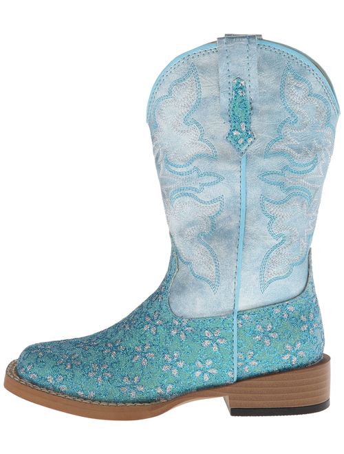 Roper Square Toe Glitter Floral Western Boot (Toddler/Little Kid)