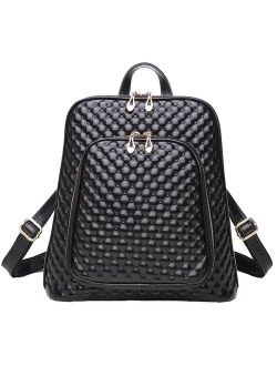 New Fashion Women's Genuine Leather Backpack Casual Shoulder Bag
