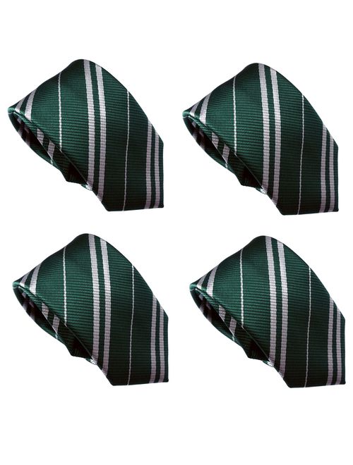 LilMents 4 Pack Pinstriped Formal Necktie Tie Set