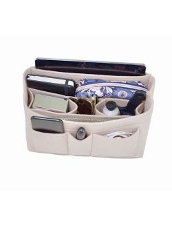 Handbag Organizer - 2in1 felt, purse organizer insert with inner zipped pocket