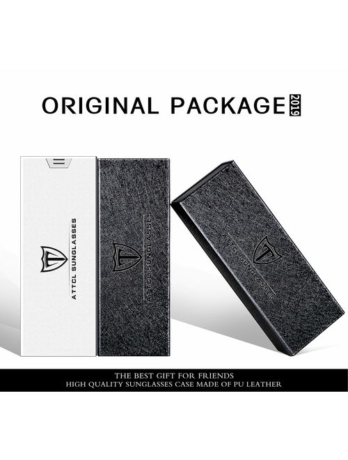 ATTCL Men's Driving Polarized Rimless Sunglasses Al-Mg Metal Frame Ultra Light