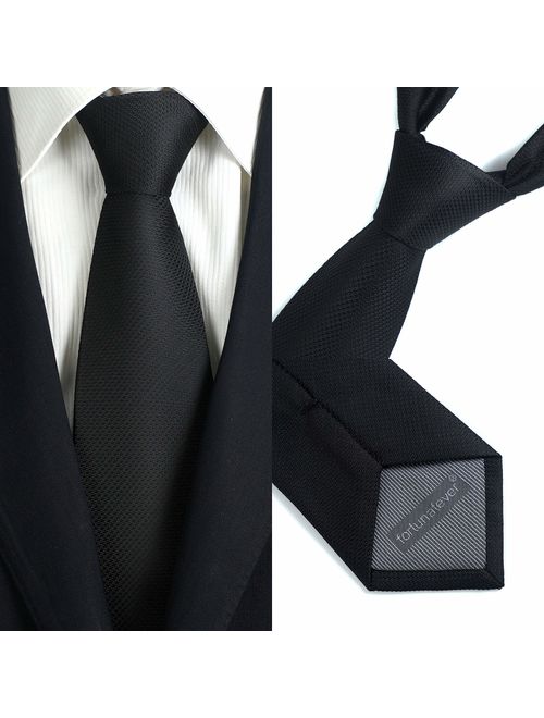 Fortunatever Mens Solid Color Tie,Handmade Neckties With Multiple Colors+Gift Box