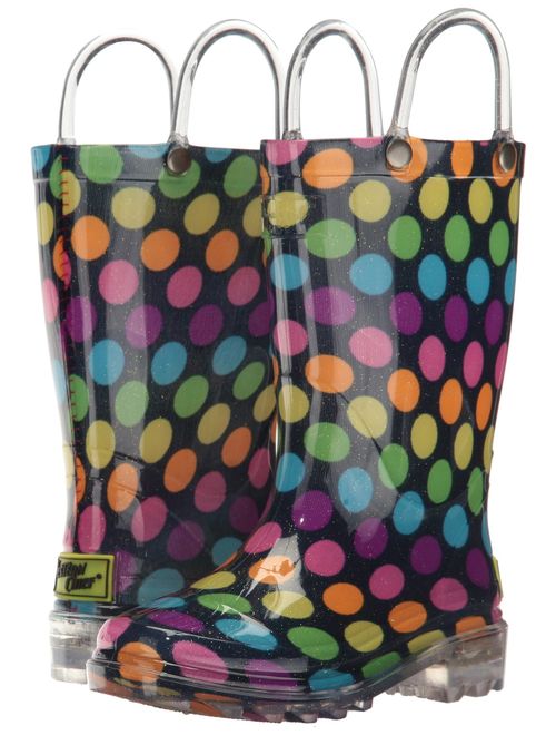 Western Chief Girls' Waterproof Rain Boots That Light up with Each Step