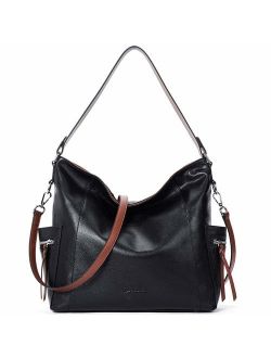 Genuine Leather Hobo Handbags Designer Shoulder Tote Purses Crossbody Large Bag for Women