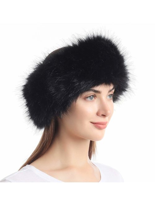 La Carrie Faux Fur Headband with Stretch Women's Winter Earwarmer Earmuff