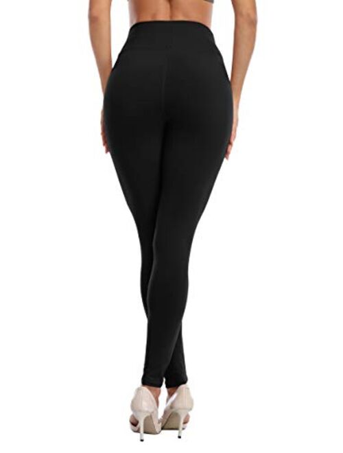 LIGHTBACK Women's High-Waist Tummy Control Leggings Workout Tights Ultra Soft Stretch Yoga Pants-Full Length
