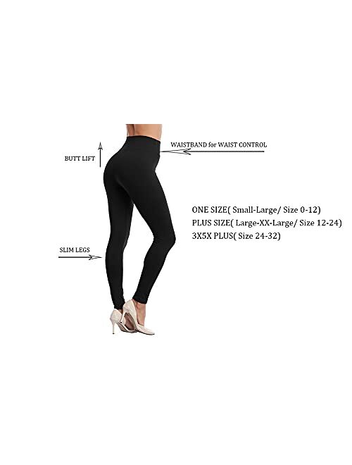 LIGHTBACK Women's High-Waist Tummy Control Leggings Workout Tights Ultra Soft Stretch Yoga Pants-Full Length