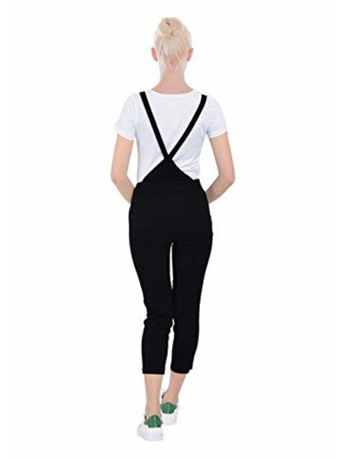 PattyCandy Womens Jumpsuit Overalls with Fitted Capri Pants