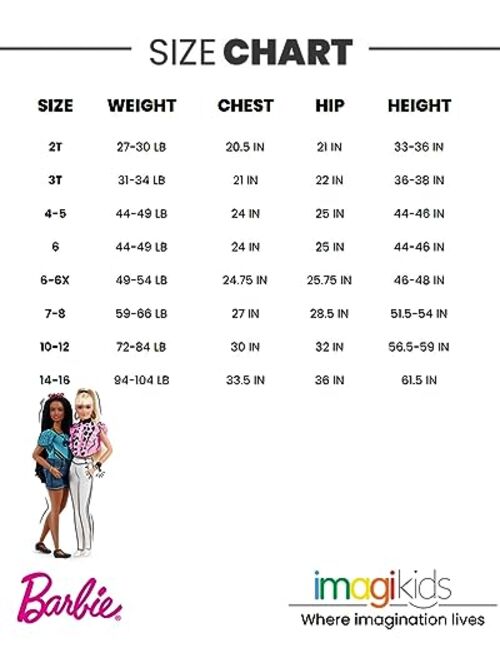 Barbie Girls French Terry Zip Up Hoodie Toddler to Big Kid