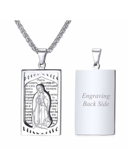 U7 Virgin Mary Necklace & Chain 22