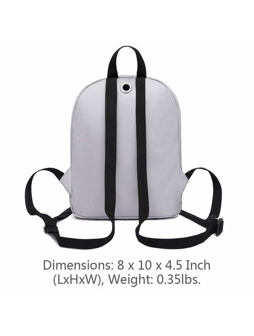 HaloVa Backpack, Women's Shoulders Bag, Mini Daypack Satchel Crossbody Bag, Black