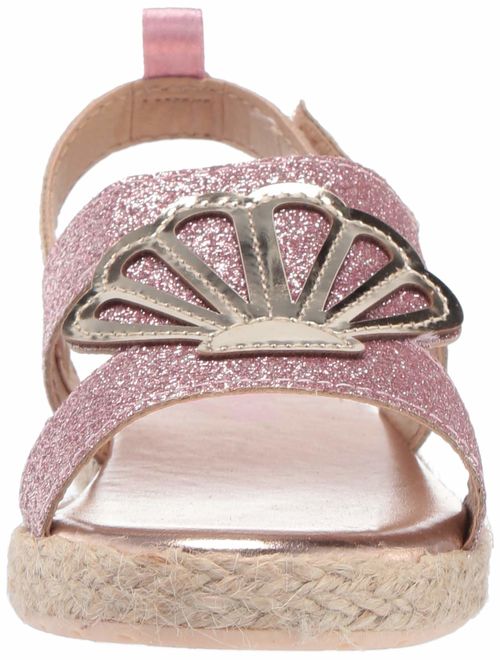 OshKosh B'Gosh Kids Oceana Girl's Glittery Espadrille Sandal Wedge