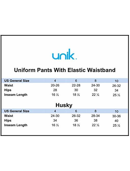 unik Boy's Uniform All Elastic Waist Pull-on Pants BU03
