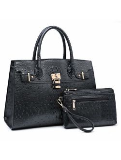 Women Handbags and Purses Ladies Shoulder Bag Top Handle Satchel Tote Work Bag with Wallet