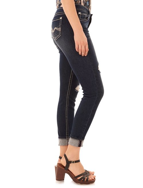 WallFlower Women's Juniors Basic Legendary Stretch Skinny Denim Jeans (28-30-32