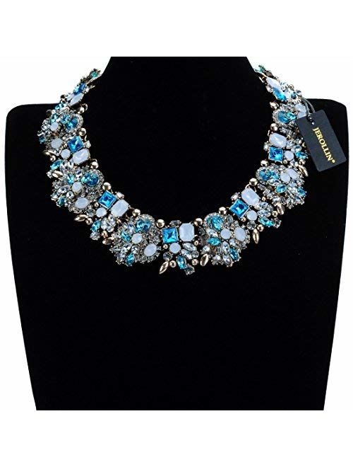 Fashion Alloy Chain Crystal Choker Chunky Statement Bib Necklace Birthday Gift 
