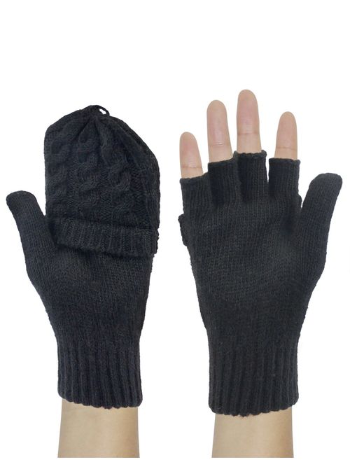 Dahlia Women's Winter Wool Flip Top Gloves