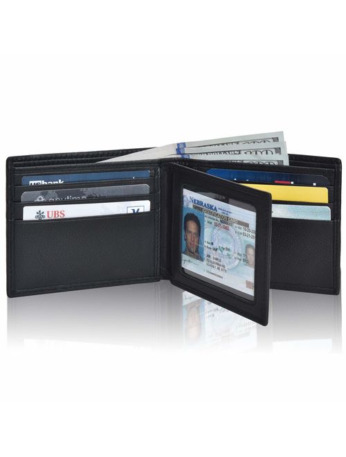 Clifton Heritage Men's Leather RFID Blocking Bifold Wallet