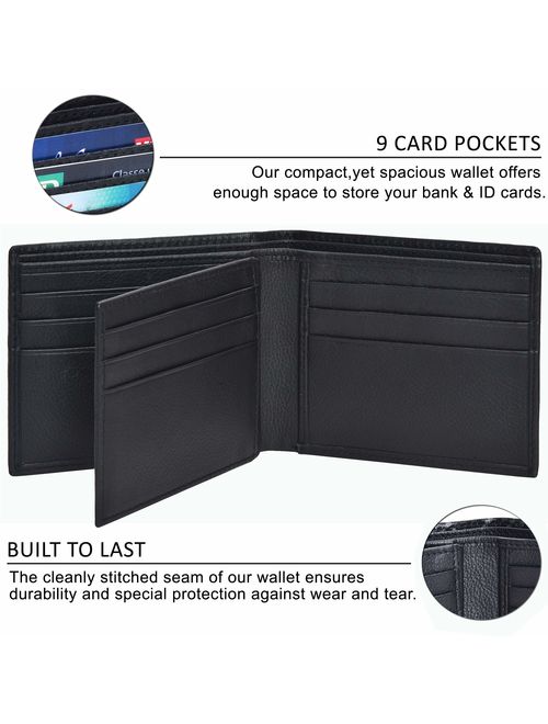 Clifton Heritage Men's Leather RFID Blocking Bifold Wallet