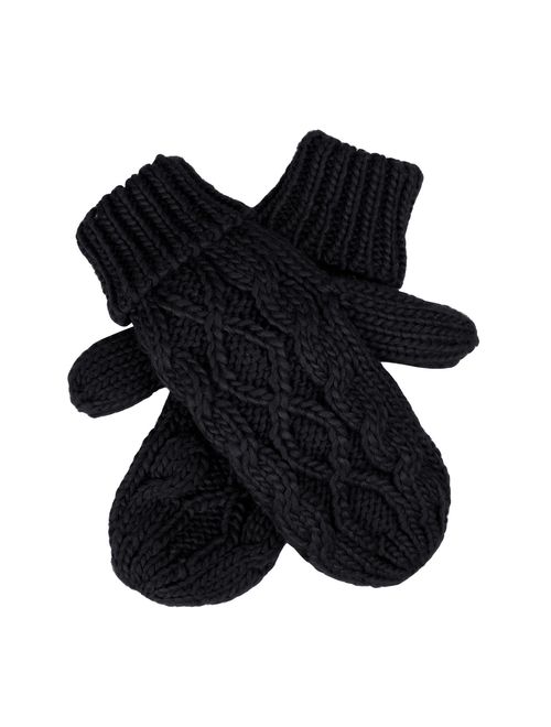 HDE Women's Winter Gloves Crochet Twist Cable Knit Hand Warmer Mittens