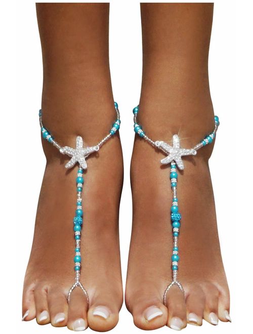 Bienvenu Bohemia Style Wedding Barefoot Sandals Beach Anklet Chain Foot Jewelry
