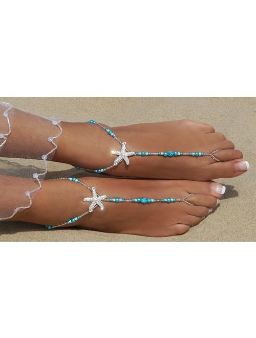 Bienvenu Bohemia Style Wedding Barefoot Sandals Beach Anklet Chain Foot Jewelry