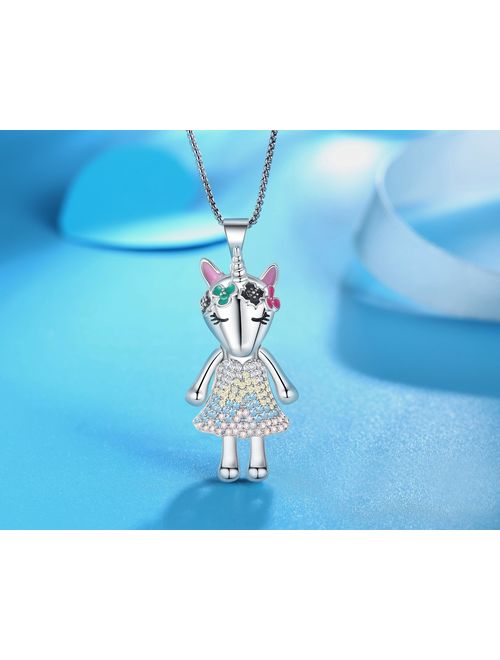 Vinjewelry Little Girls Beautiful Pendant Necklace for Children's Delicate Gift