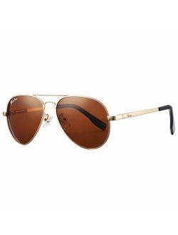 Pro Acme Small Polarized Aviator Sunglasses for Kids and Youth Age 5-18
