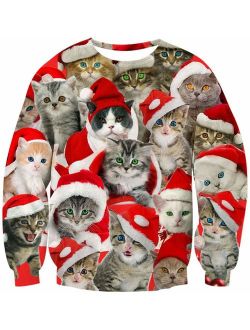 Leapparel Men&Women 3D Graphic Printed Ugly Christmas Sweater Funny Sweatshirt Long Sleeve Pullover