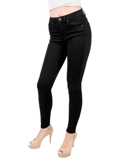 Wax Women's Juniors Basic Stretchy Fit Skinny Jeans