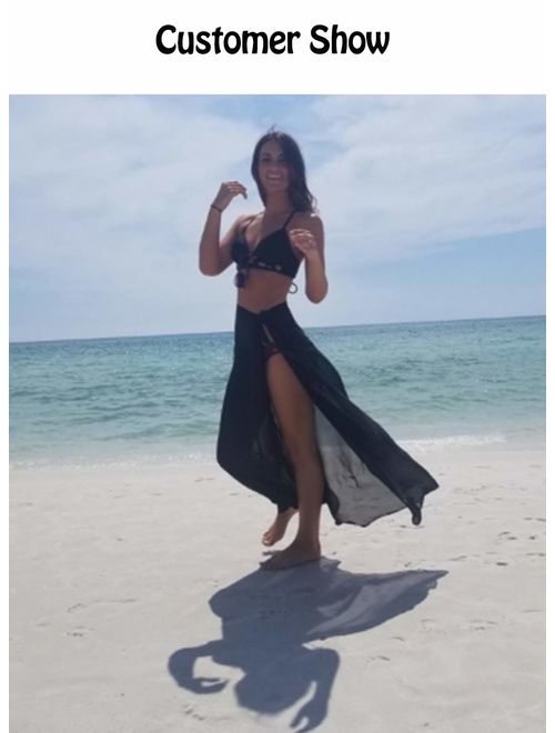 LIENRIDY Women's Sarong Swimsuit Cover Up Summer Beach Wrap Skirt Swimwear Bikini Cover-ups