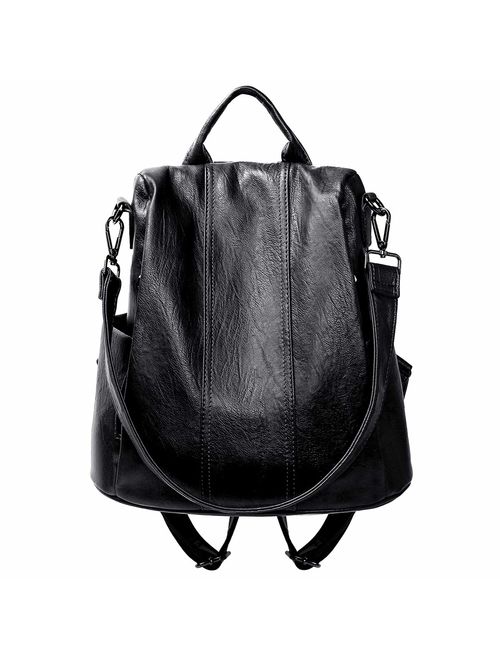 Women Backpack Fashion PU Leather Backpack Purse Anti-theft Backpack Ladies Shoulder Bags
