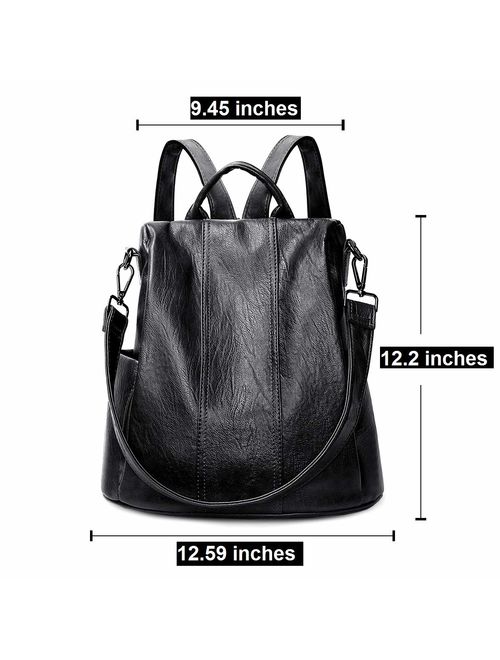 Women Backpack Fashion PU Leather Backpack Purse Anti-theft Backpack Ladies Shoulder Bags
