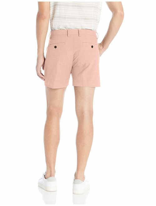 Amazon Brand - Goodthreads Men's 5 Cotton Solid Regular Fit Ziper Fly Short