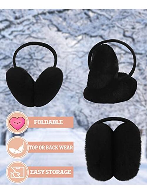 Black Simplicity Mens Warm Faux Furry// Fleece Winter Earmuffs Ear Muffs