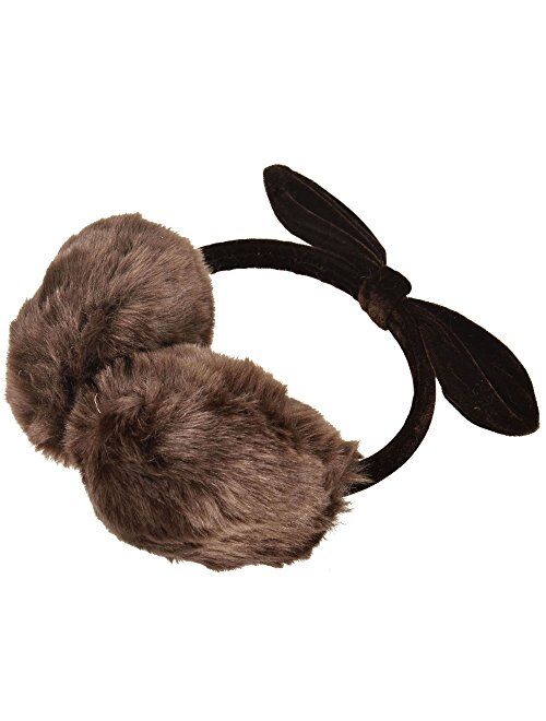 Simplicity Women's Faux Fur Fleece Winter Ear Warmers, Fleece Bow
