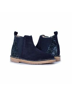 Childrenchic Suede Chelsea Boots with Sparkle Heels (Toddler/Little Kid/Big Kid)
